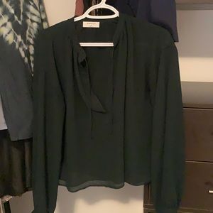 Babaton (Aritzia) Forest Green Polyester Top